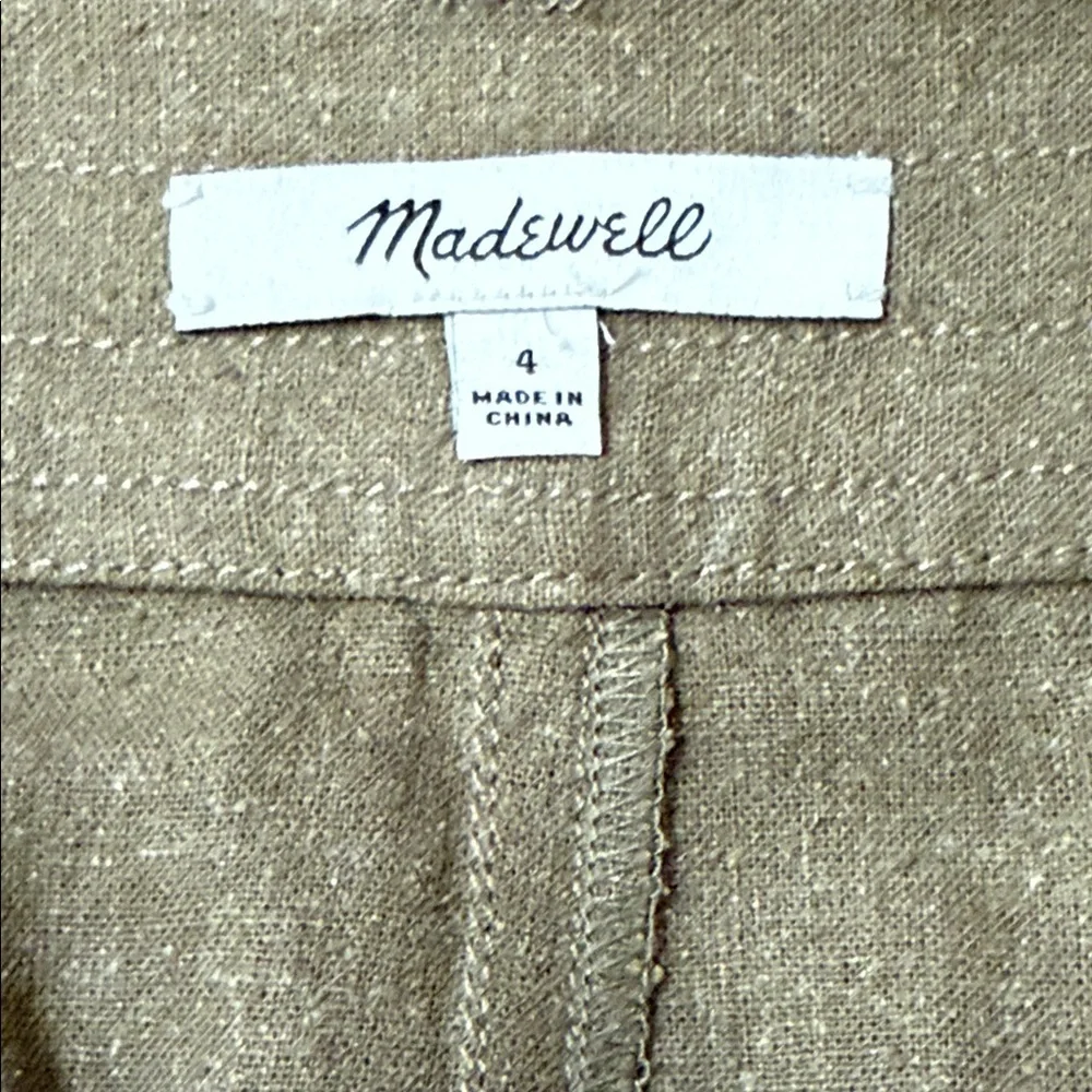 Madewell Olive Green Belted Wrap Skirt